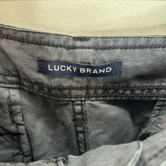 Lucky Brand men’s gray linen shorts size 40 x 9 - Picture 2 of 8